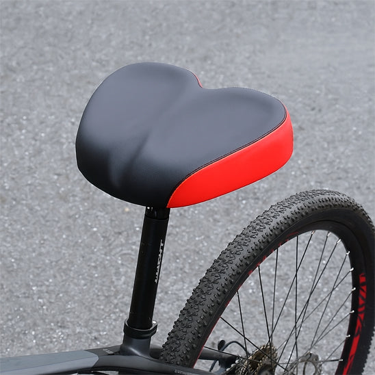 Selle de velo confort noir rouge
