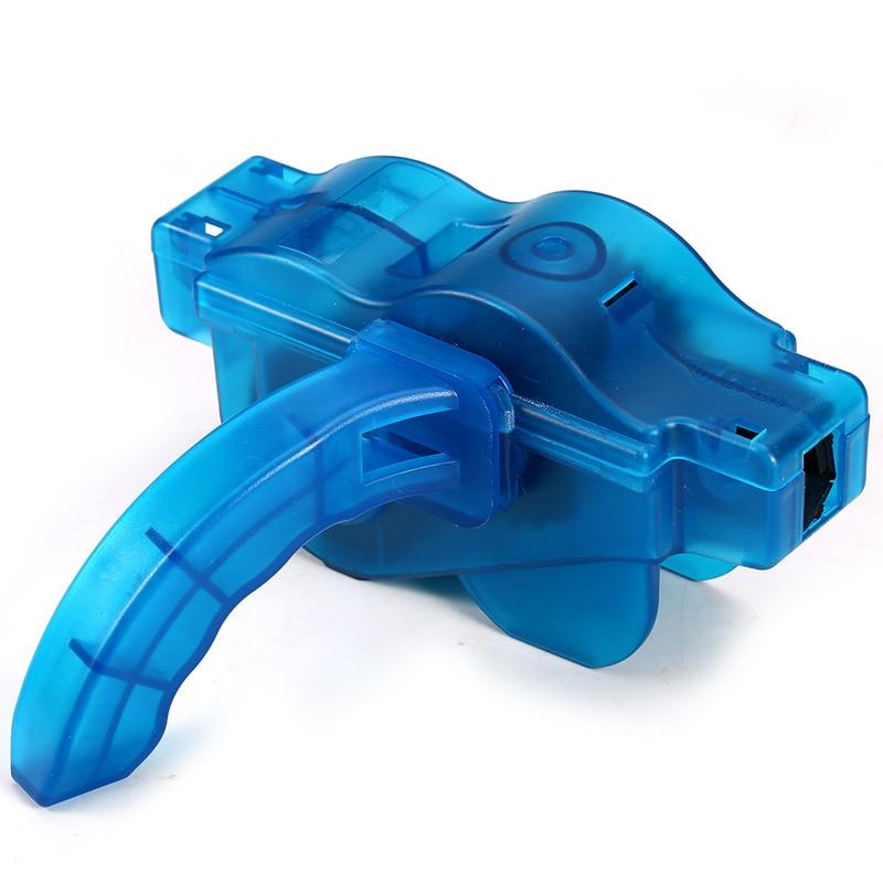 Kit-portable-de-nettoyage-pour-chaîne-de-vélo-bleu