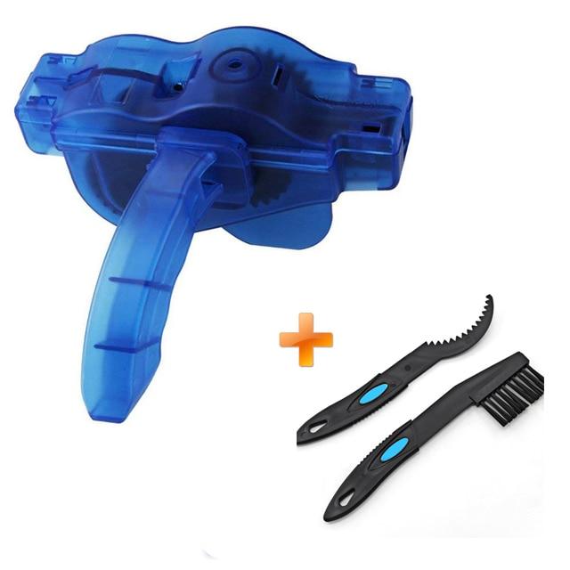 Kit-portable-de-nettoyage-pour-chaîne-de-vélo-brosse-kit-brosse-module-bleu