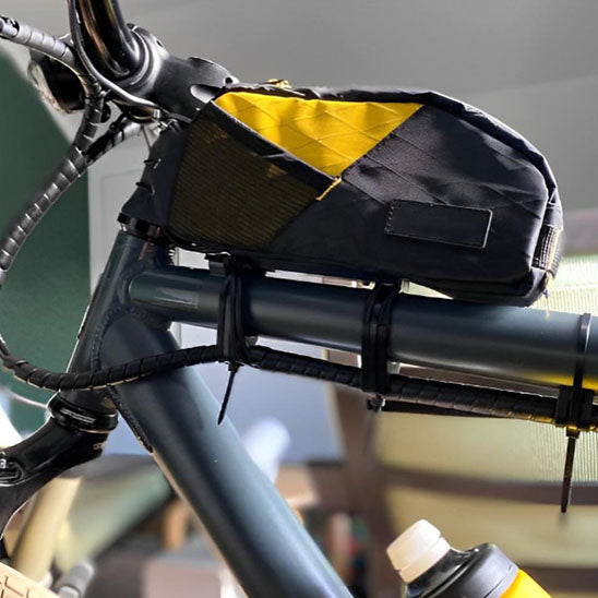 Sacoche cadre velo noir jaune