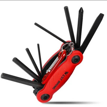 Outil multifonction velo rouge