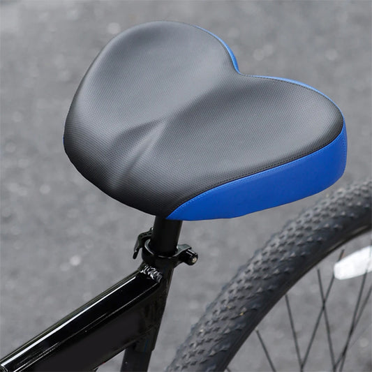 Selle de velo confort noir bleu