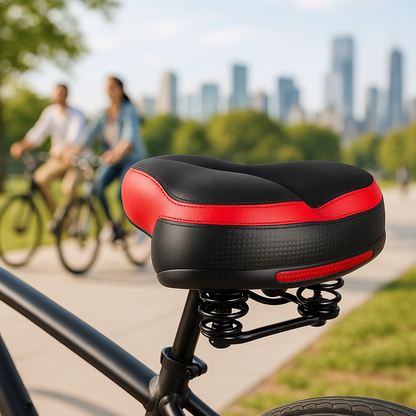 Selle velo gel noir et rouge