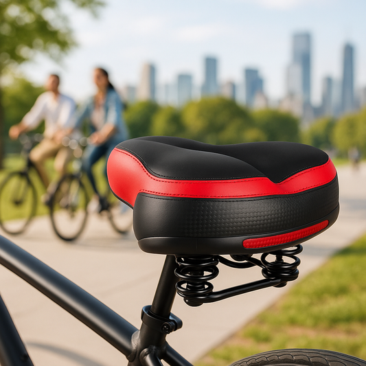 Selle velo gel noir et rouge