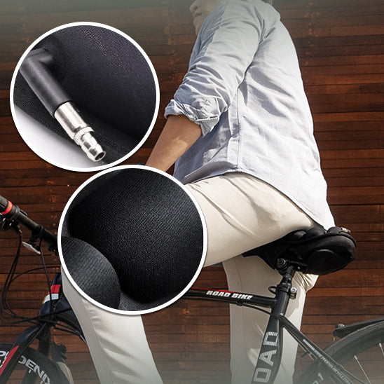 Selle-velo-noire-avec-valve-ajustable-de-pression