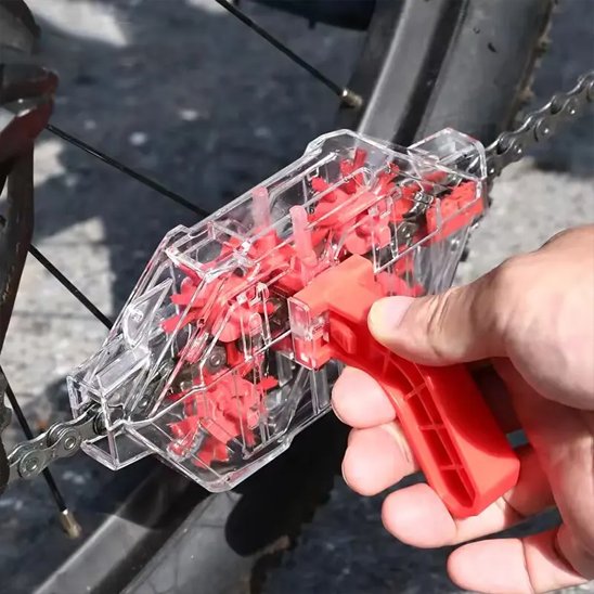 Nettoyeur chaine velo rouge